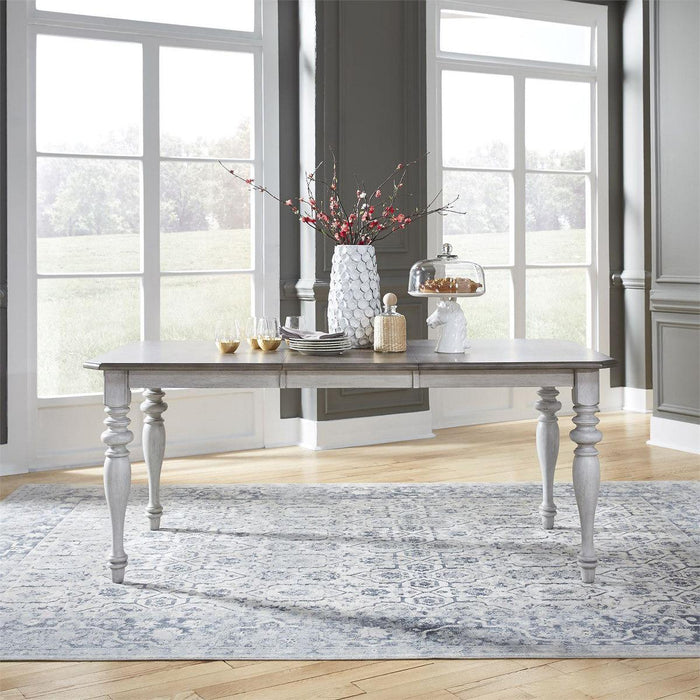 Liberty Furniture Ocean Isle Rectangular Leg Table in Antique White with Weathered Pine image