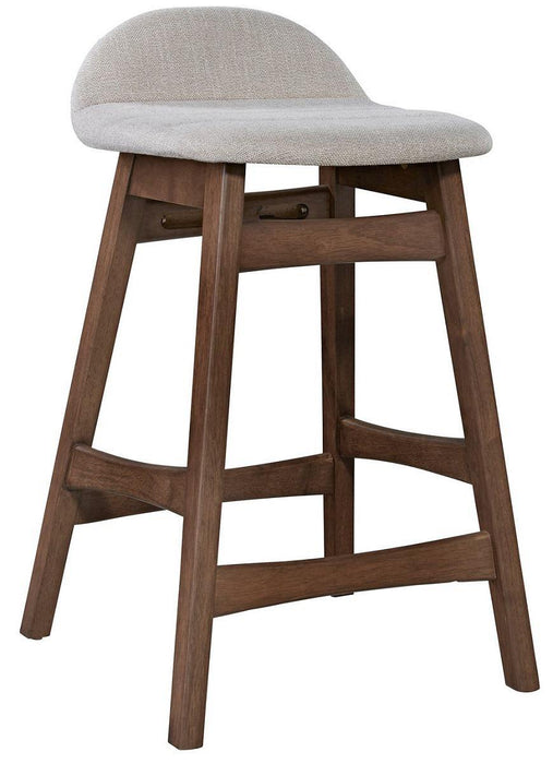 Liberty Furniture Space Saver 24" Counter Chair (Light Tan) in Satin Walnut (Set of 2) image