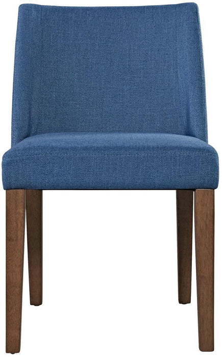 Liberty Furniture Space Saver Nido Chair (Blue) in Satin Walnut (Set of 2) image