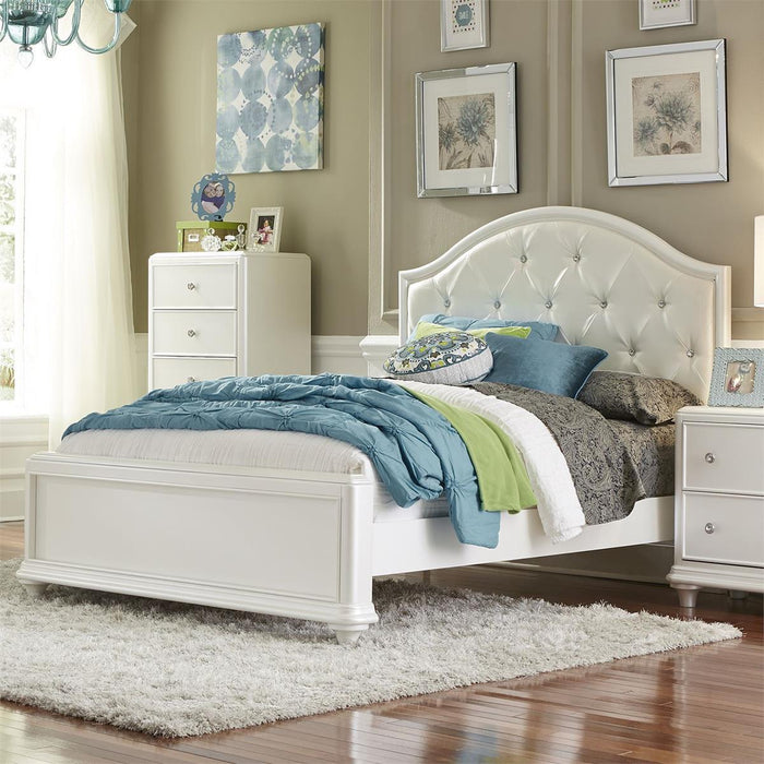 Liberty Furniture Stardust Full Panel Bed in Iridescent White image