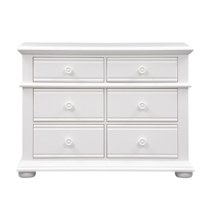 Liberty Furniture Summer House 6 Drawer Dresser in Oyster White image