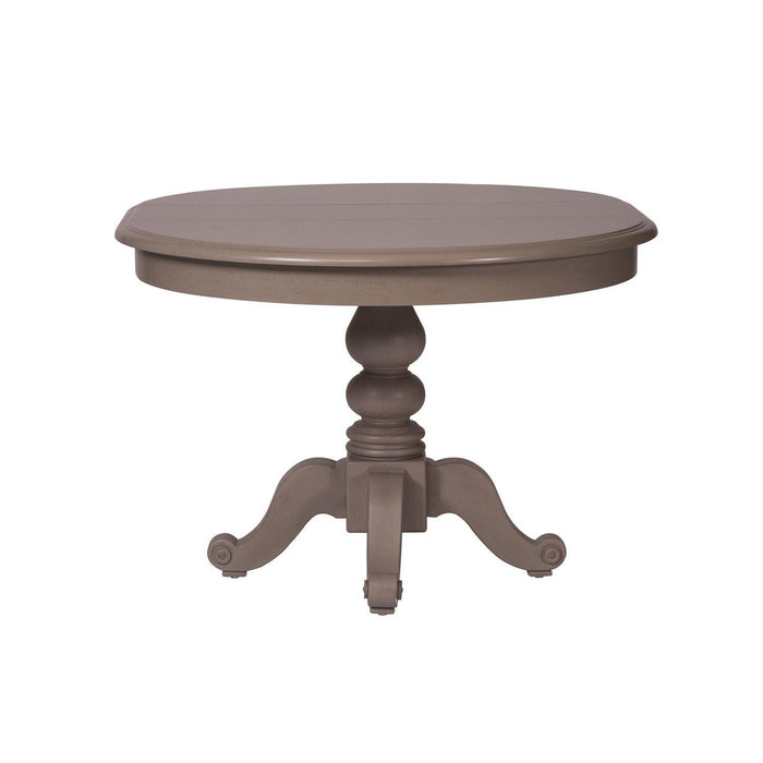 Liberty Furniture Summer House Round Pedestal Table in Dove Grey image