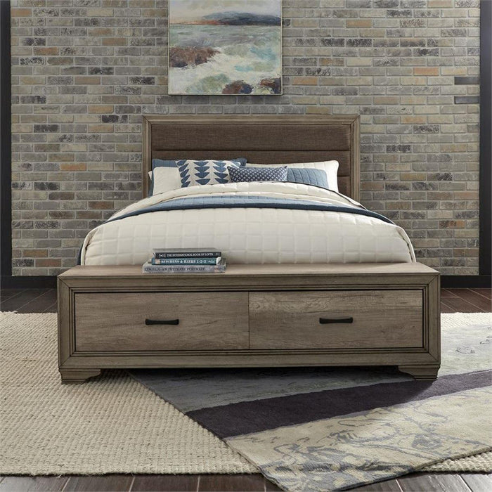 Liberty Furniture Sun Valley Queen Storage Bed in Sandstone image