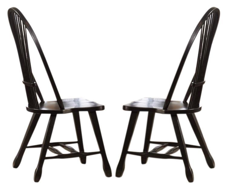 Liberty Furniture Treasures Sheaf Back Side Chair in Black (Set of 2) image