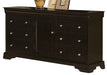 New Classic Belle Rose 6 Drawer Dresser in Black Cherry Finish image