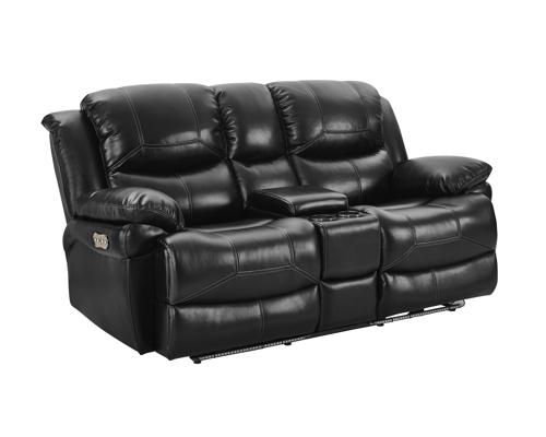 New Classic Flynn Console Loveseat (No Reading Light) in Premier Black image