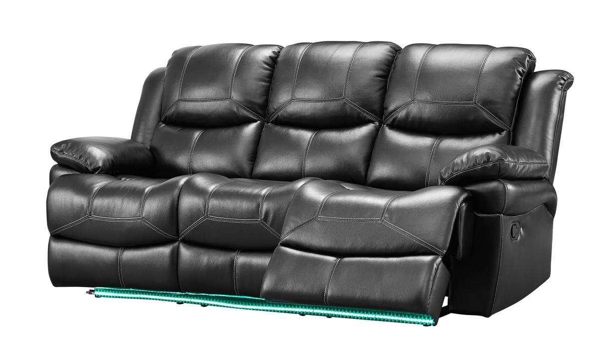 New Classic Flynn Dual Sofa (Lights) in Premier Black image