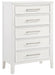 New Classic Furniture Andover 5 Drawer  Chest  in White image