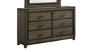 New Classic Furniture Ashland 6 Drawer Dresser in Rustic Brown image