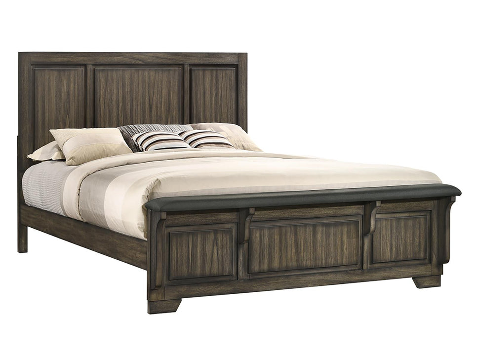 New Classic Furniture Ashland Queen Panel Bed in Rustic Brown image