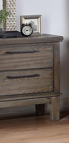 New Classic Furniture Cagney 2 Drawer Nightstand in Vintage Gray image