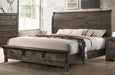 New Classic Furniture Blue Ridge Queen Bed w/ Bench Footboard in Rustic Gray image