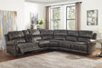 New Classic Furniture Calhoun 3pc Reclining Sectional in Walnut image