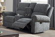 New Classic Furniture Connor Console Loveseat with Dual Recliners in Gray image