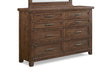 New Classic Furniture Fairfax 8 Drawer Dresser in Medium Oak image