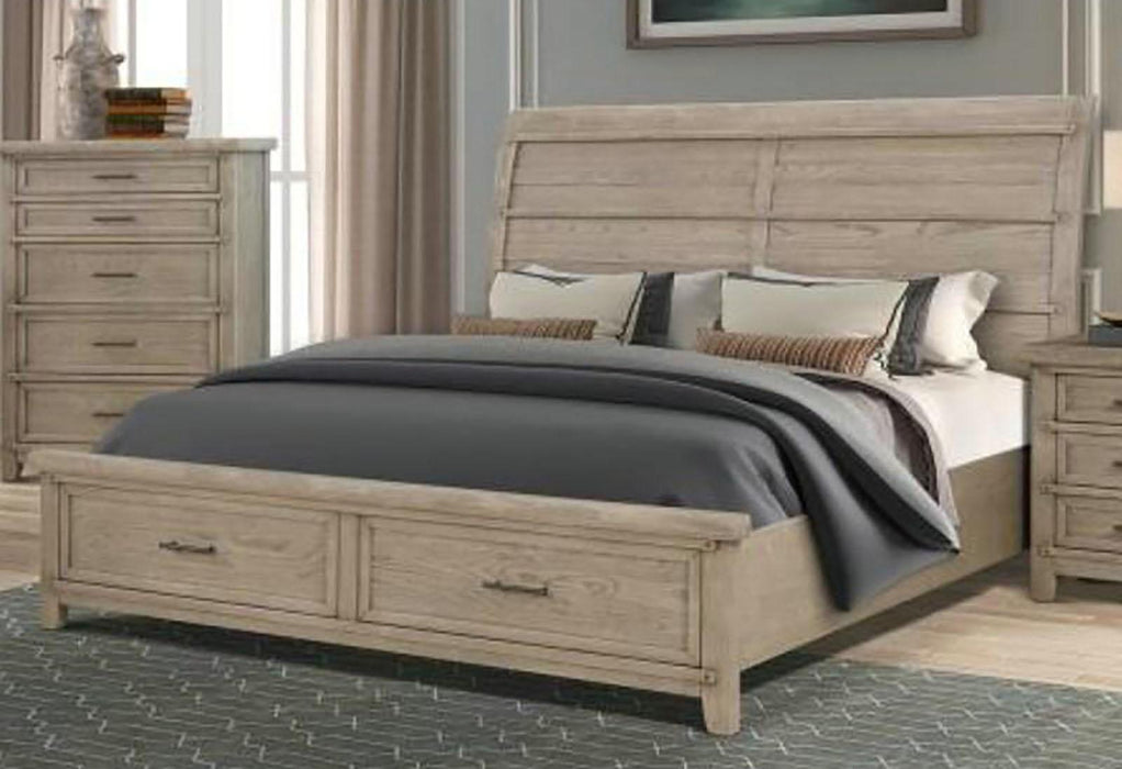 New Classic Furniture Fairfax King Storage Bed in Driftwood image