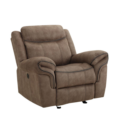 New Classic Furniture Harley Glider Recliner with Power Footrest in Light Brown image