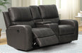 New Classic Furniture Linton Console Loveseat with Power Footrest in Gray image