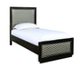 New Classic Furniture Luxor Twin Panel Bed in Black/Silver image