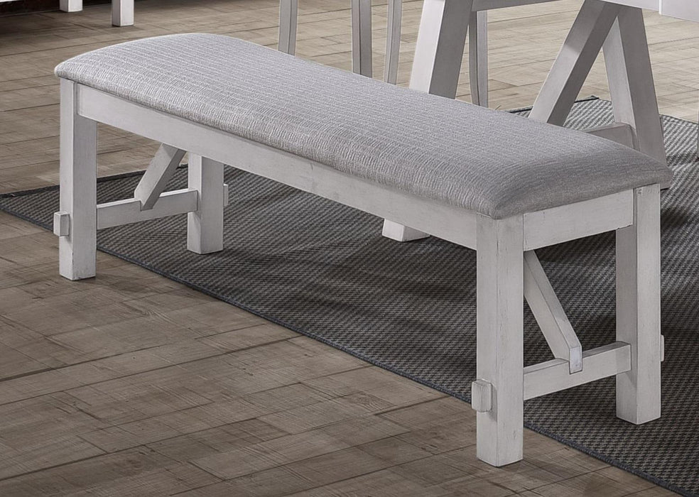 New Classic Furniture Maisie Bench in White Brown image