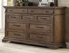 New Classic Furniture Mar Vista 9 Drawer Dresser in Brushed Walnut image