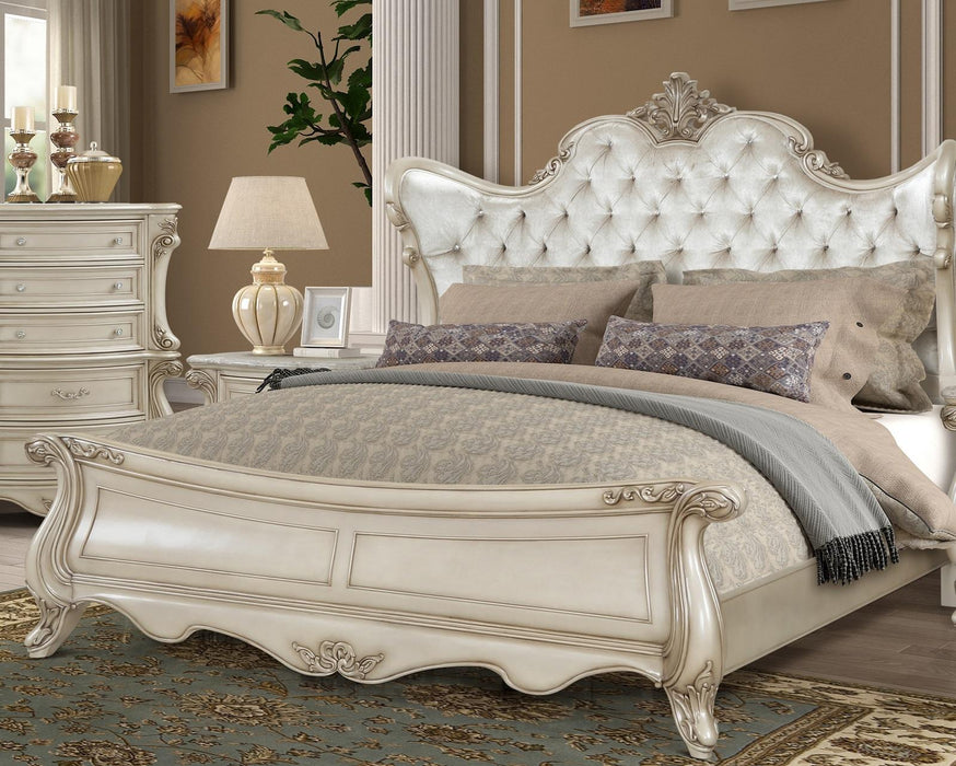 New Classic Furniture Monique King Panel Bed in Pearl image