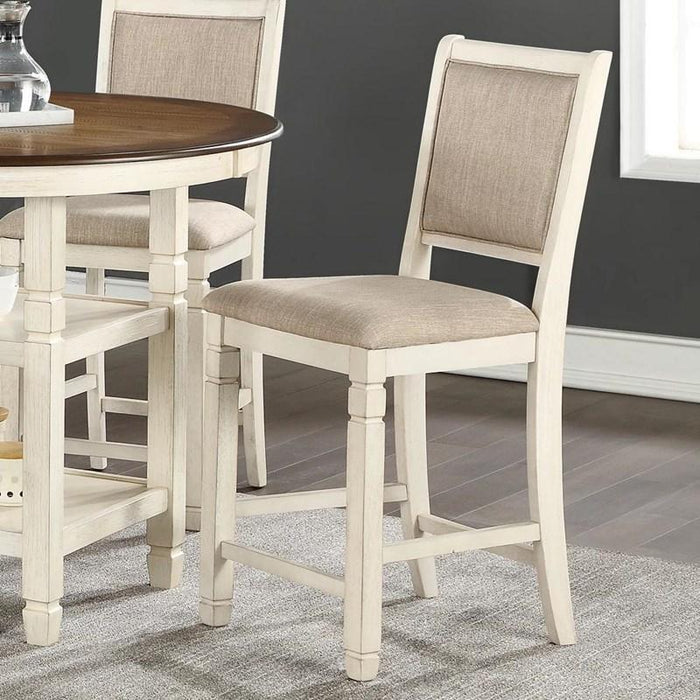 New Classic Furniture Prairie Point Counter Height Chair in White (Set of 2) image