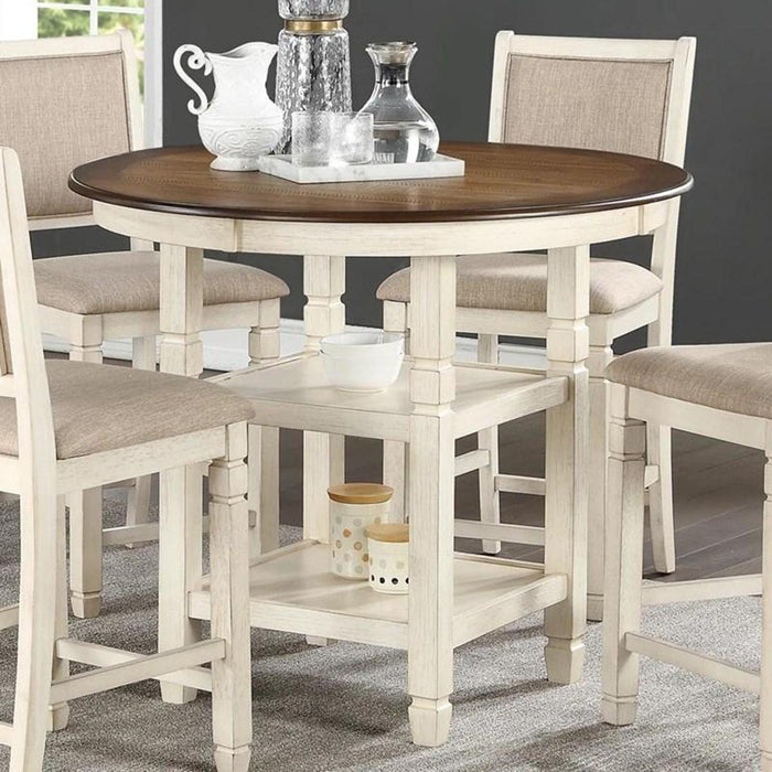 New Classic Furniture Prairie Point Round Counter Height Table in White image