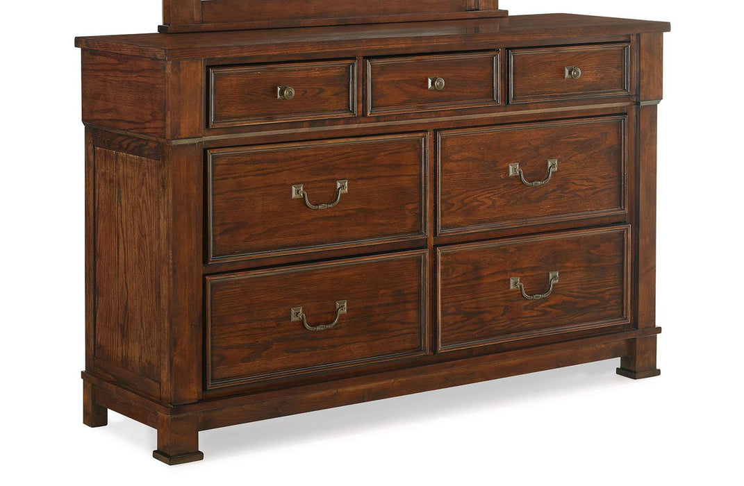 New Classic Furniture Providence 7 Drawer Dresser in Dark Oak image