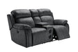 New Classic Furniture Tango Console Loveseat with Speaker and Power Footrest in Shadow image