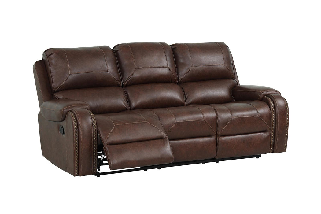 New Classic Furniture Taos Dual Recliner Sofa in Caramel image