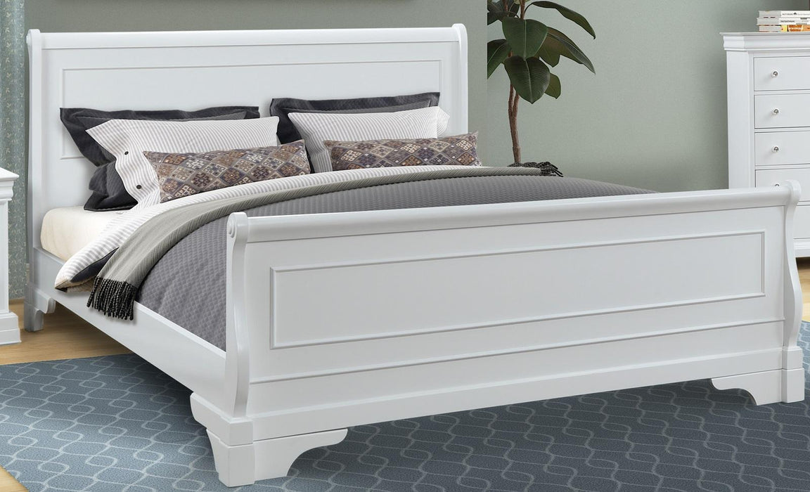 New Classic Furniture Versaille Twin Sleigh Bed in White image