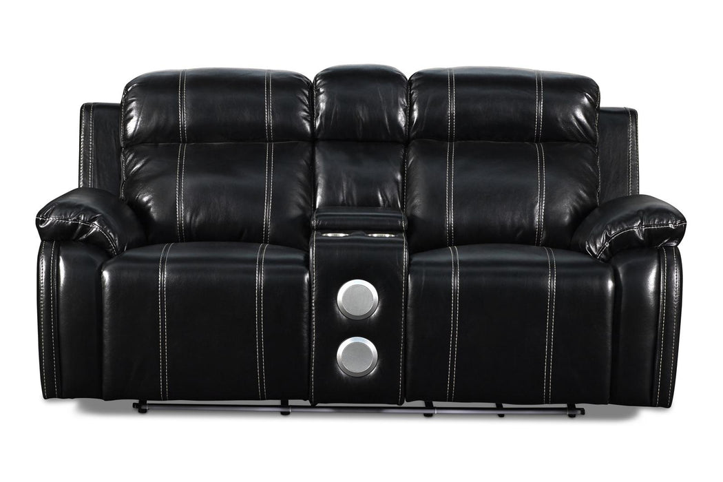 New Classic Fusion Console Loveseat with Power Foot Rest in Ebony image