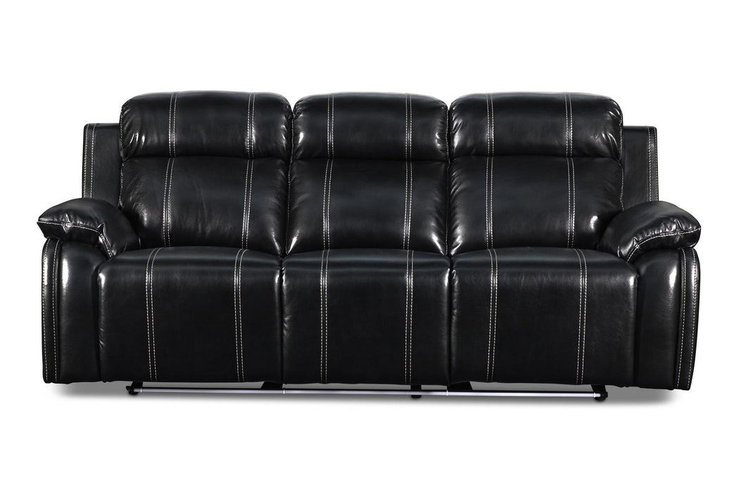 New Classic Fusion Dual Recliner Sofa in Black image