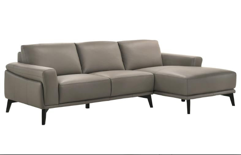 New Classic Lucca Sectional Sofa w/ LAF Loveseat in Slate Gray image
