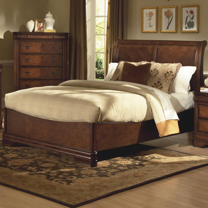 New Classic Sheridan California King Sleigh Bed in Burnished Cherry image