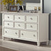 New Classic Tamarack 8-Drawer Dresser in White image