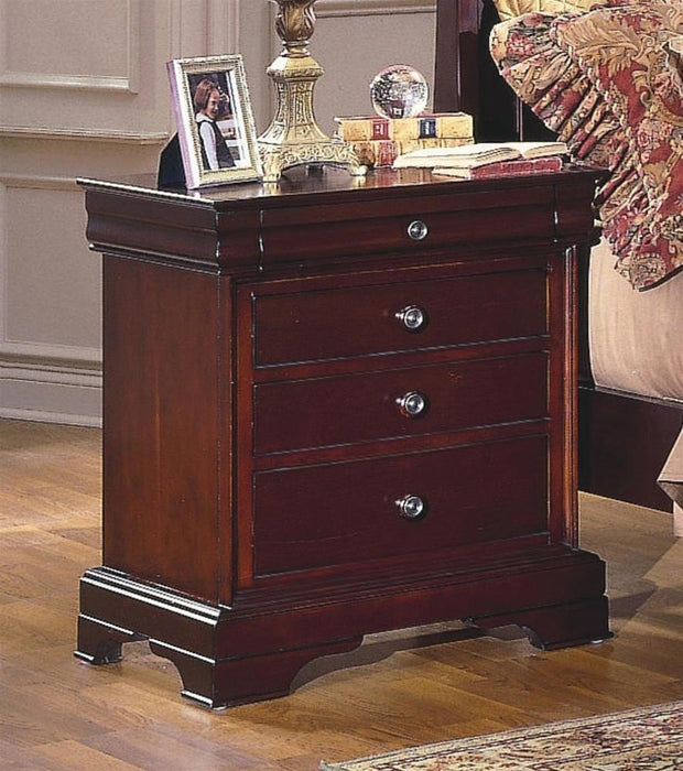New Classic Versaille 4 Drawer Night Stand in Bordeaux image