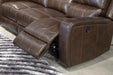 New Classic Furniture Linton Console Loveseat with Power Footrest in Brown image