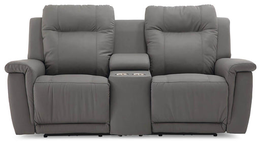Palliser Riley Console Loveseat Power with Cupholder and Power Headrest image